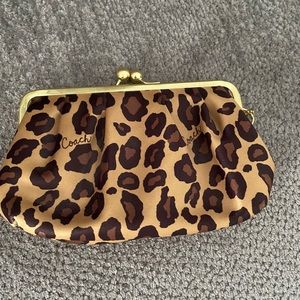 Coach leopard print small purse
